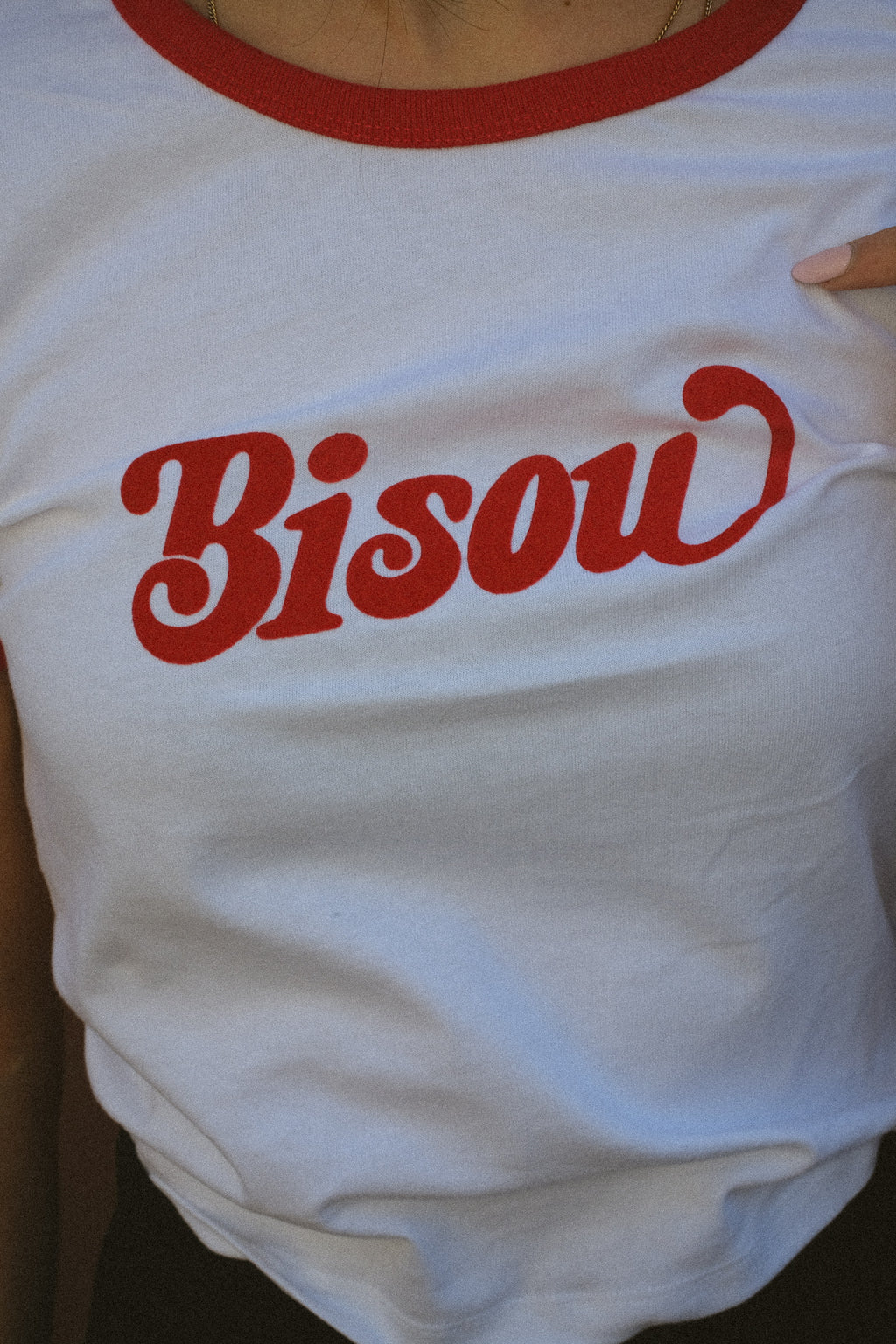 T-shirt à col rond Bisou