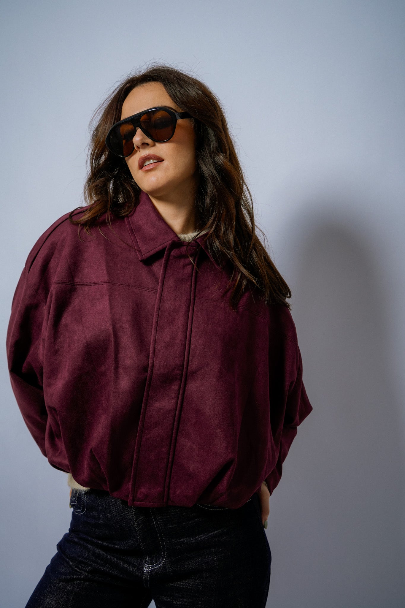 Bomber Monica bordeaux