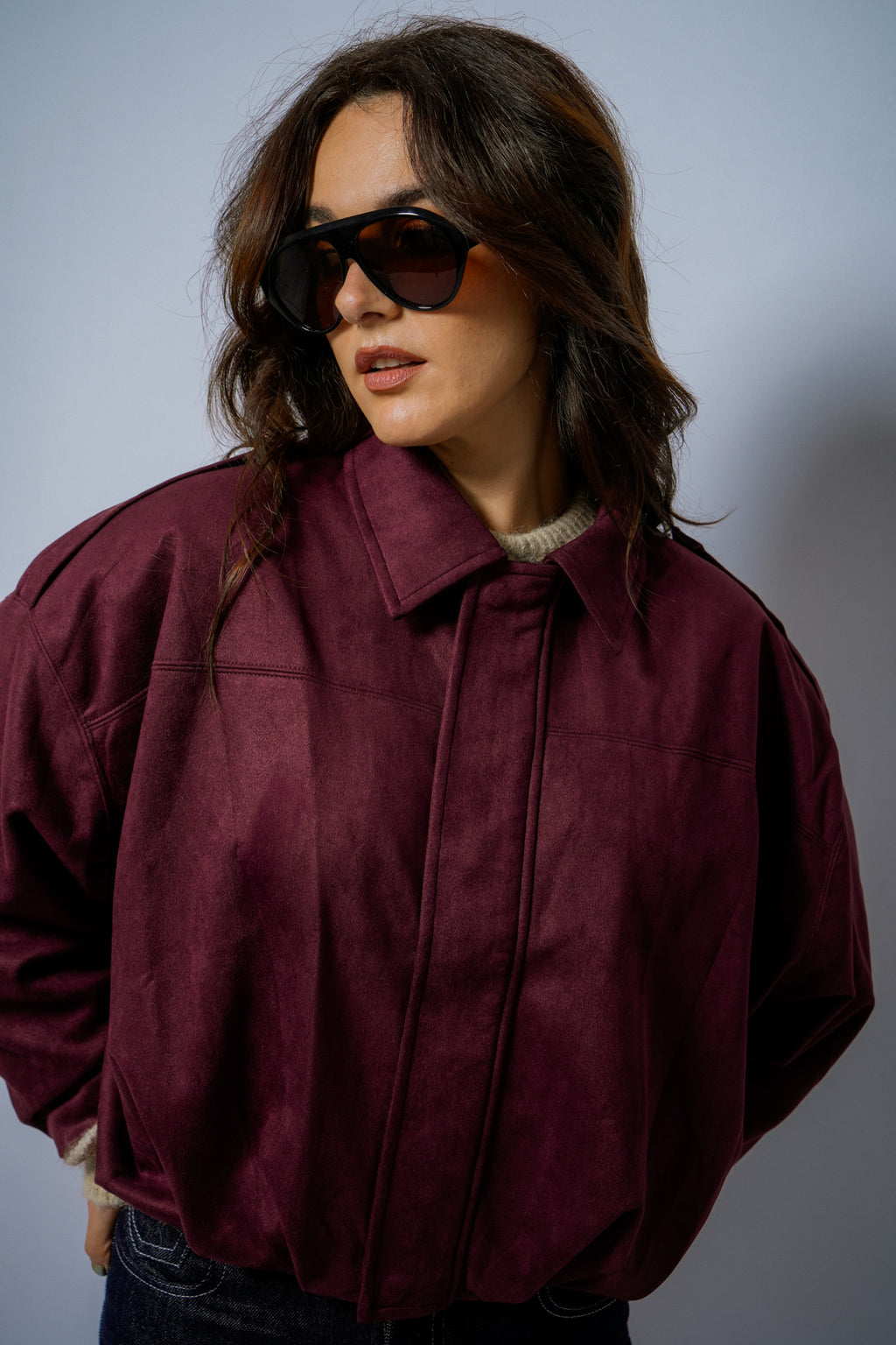 Bomber Monica bordeaux