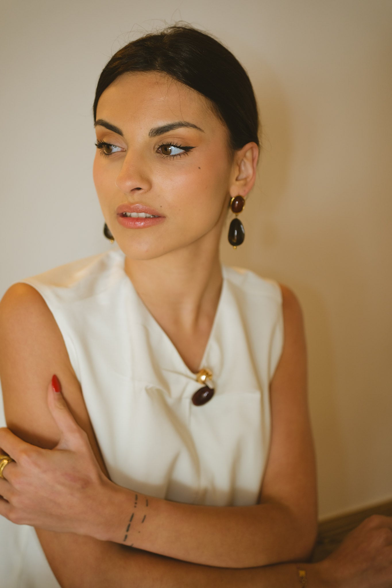 Brown Georgia earrings
