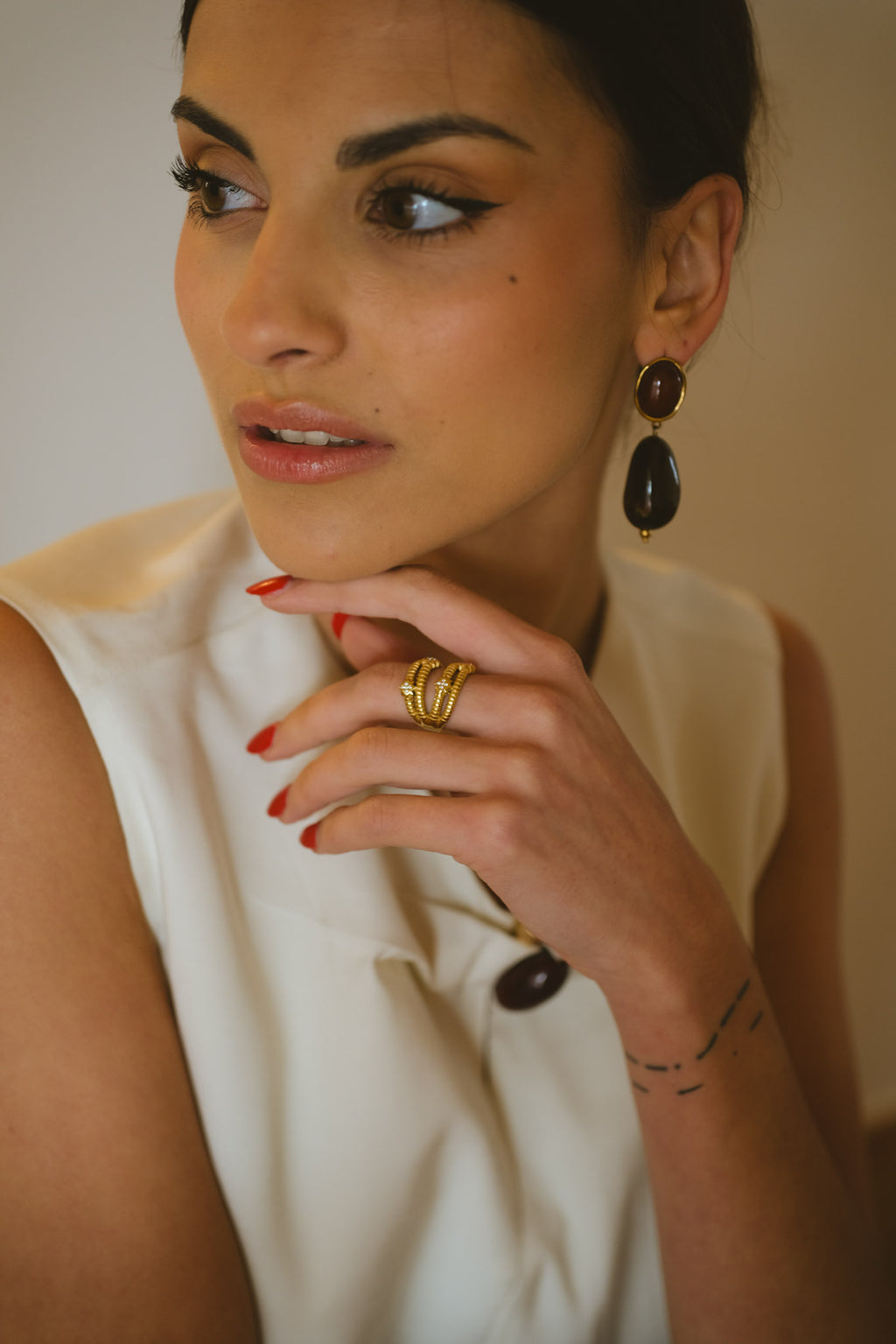 Brown Georgia earrings