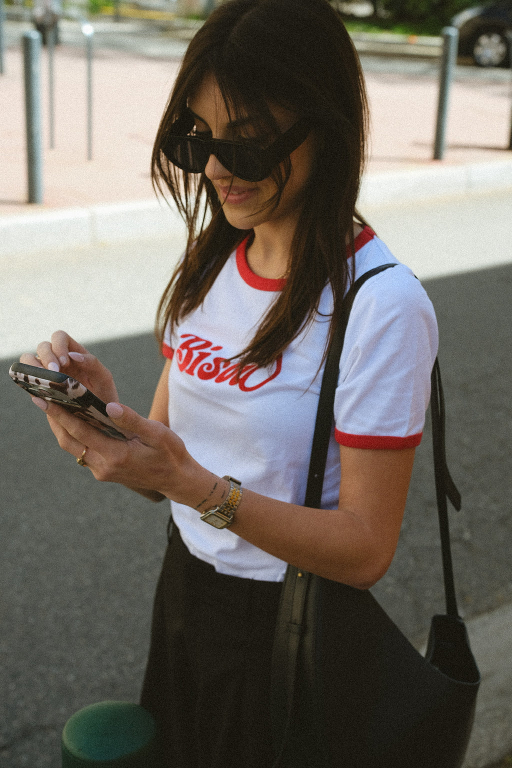 T-shirt à col rond Bisou