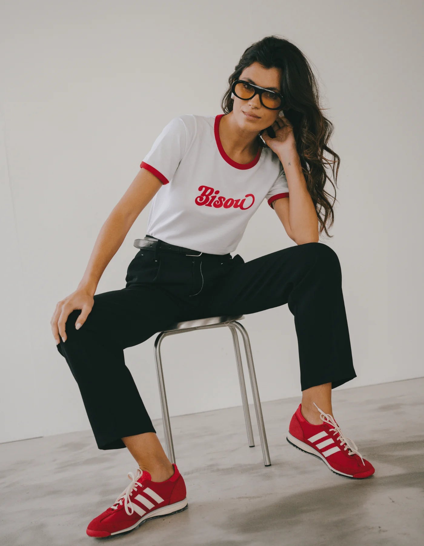 T-shirt à col rond Bisou