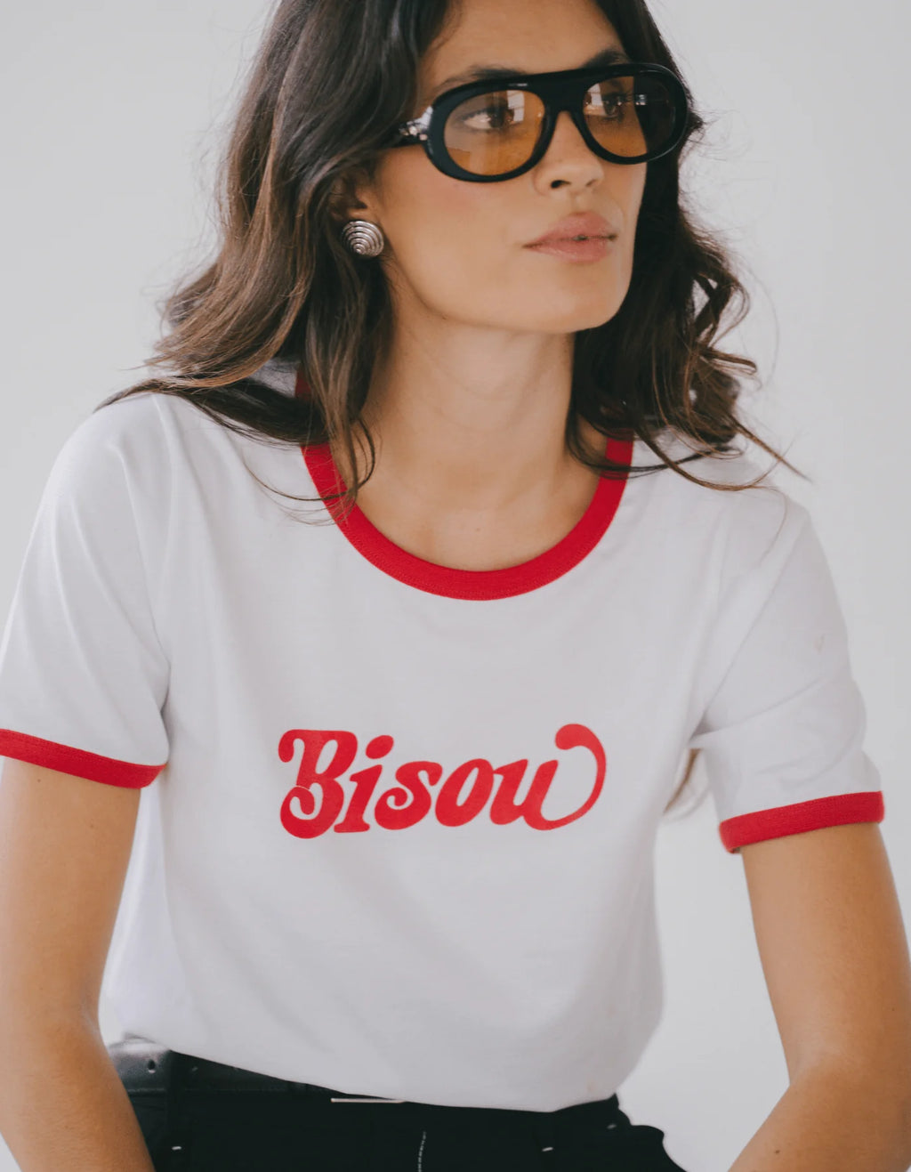 T-shirt à col rond Bisou