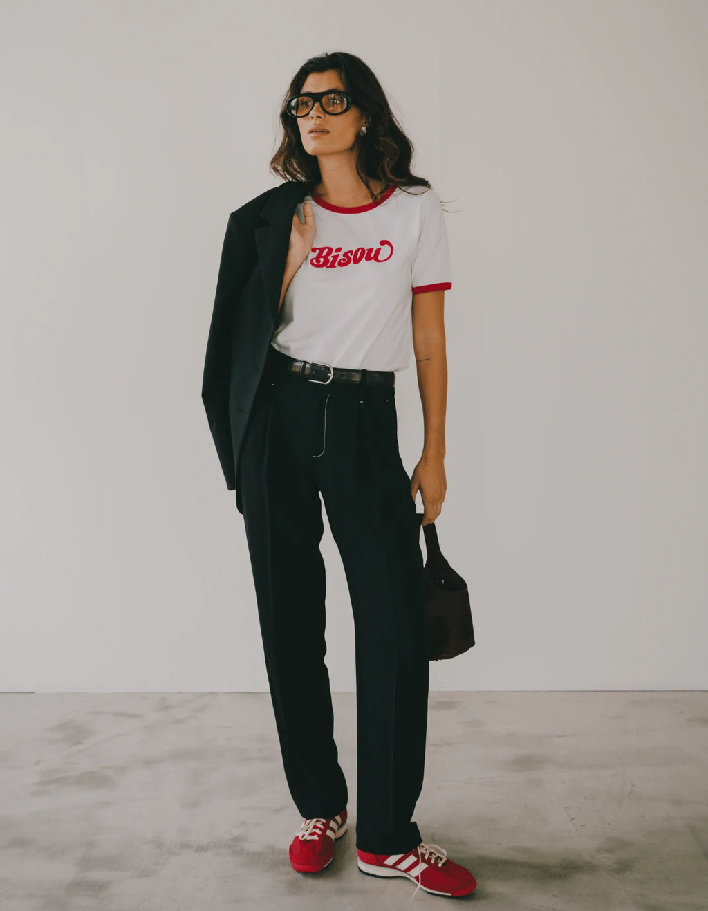 T-shirt à col rond Bisou